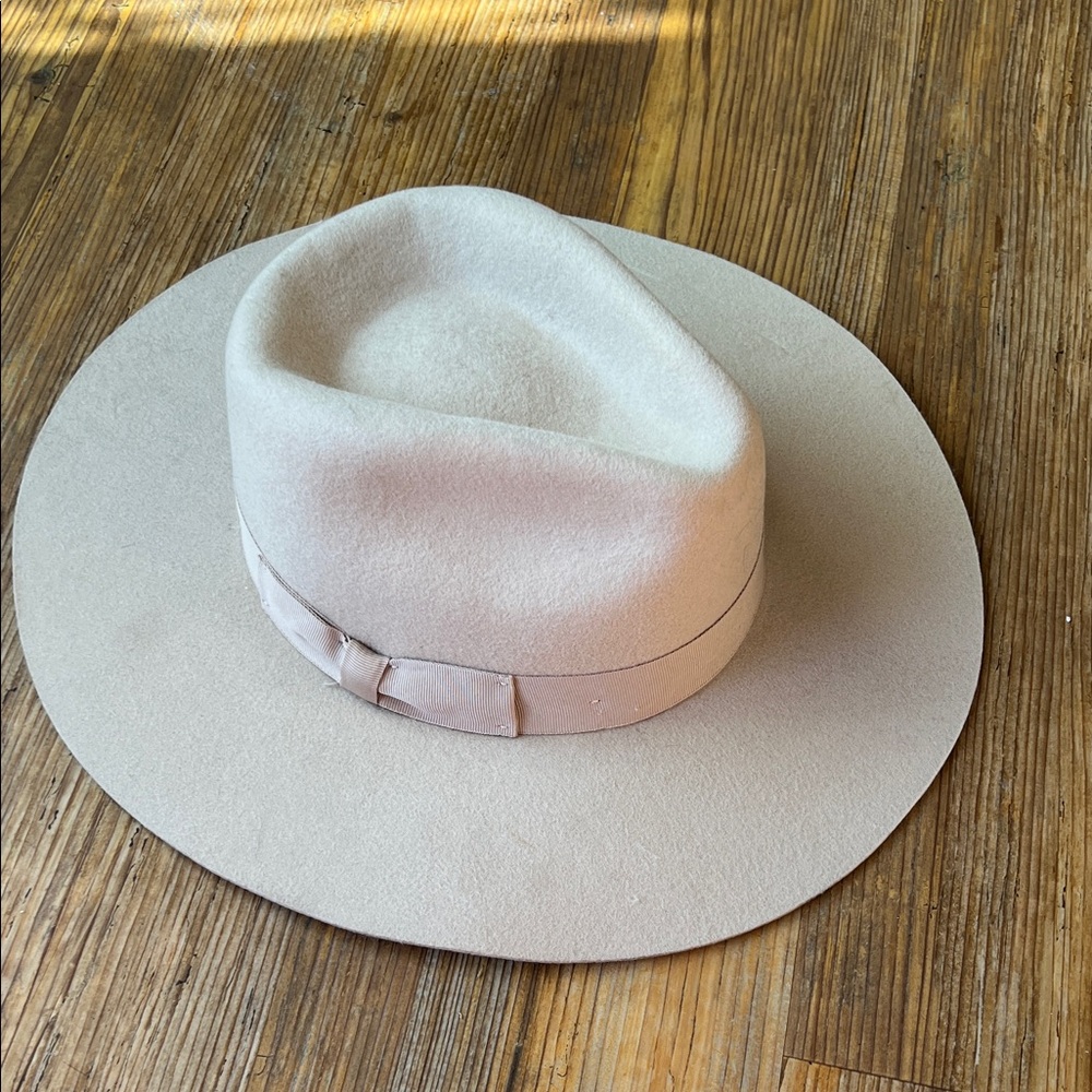 Urban Outfitters Cream Wide-Brim Hat